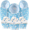 300 Count Cloud Blue Cupcake Liners, White Light Blue Cupcake Wrappers for Birthday Theme Party Baking