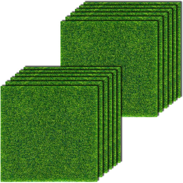 KISEER 12 Pack Fairy Garden Grass 6 x 6 Inches Miniature Artificial Craft