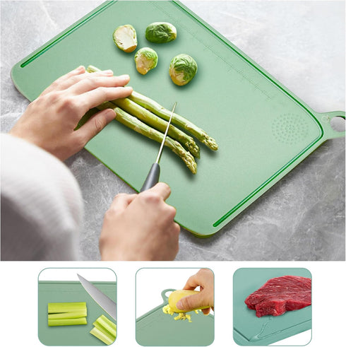 Charmline Cutting Boards Set Of 3, Versatile Assortment for Raw and Cooked Vegetables and Meat