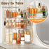 Counter 3-Tier Countertop Corner Bathroom Organizer Bathroom Organizer with Hooks Perfume Organizers Storage Shelf