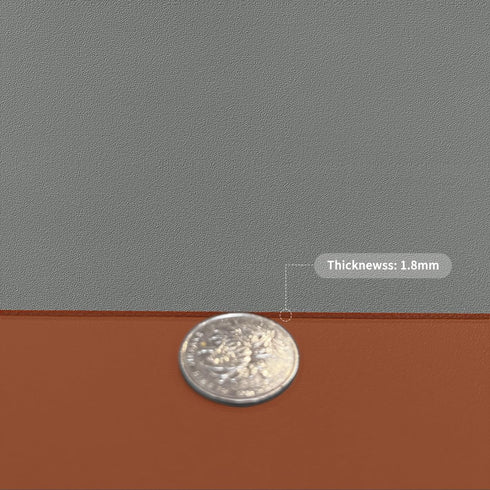 Zinkooat Mat,1.8mm Thick,12x40 Inch Rectangle(Brown+Gray,1240) Leather Desk Desk Cover,Desk Protector Mat,Dresser Cover