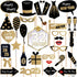KatchOn Glitter New Years Photo Booth Props 2025 - Pack of 32 for New Years Eve Party Supplies and Decorations