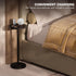 24.4" BLUEWEST Drink Table, Tall Compact Side Table with Phone Slot and Weighted Base, Durable Pedestal Table Accent