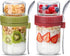 Danmu 2 Pack Overnight Oats Containers with Lids 16 oz,Dual-Layer Yogurt Parfait
