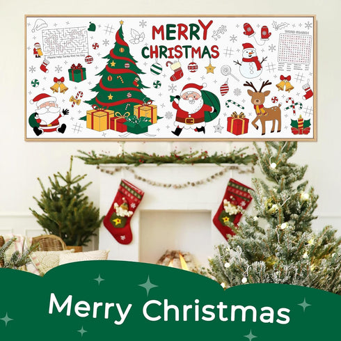 1 Pack Kids,30 72 Inch Childom Christmas Coloring Tablecloth for Kids,Christmas Crafts for x Disposable Paper Table