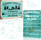 Moxweyeni 2 Pcs Camping Decor for Camper, Rustic Funny Camping Rules Metal Tin Sign for Inside Outside Wall Art