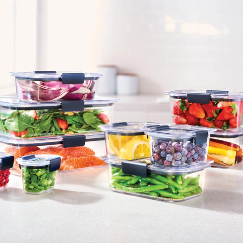 Rubbermaid Brilliance BPA Free Airtight Food Storage Containers with Lids, Set of 4 (4.7 Cup) for Meal Prep