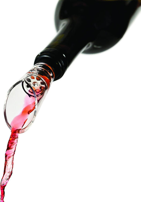 True Aerial Aerating Wine Pourer, Decant Wine Instantly with Drip-Free Pour Spout, Set of 1