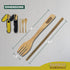 Travel Utensils Set with Case, Fork, Knife, Spoon, Chopsticks, Straw, Cleaning Brush, Pouch, Carabiner, 2 Sets