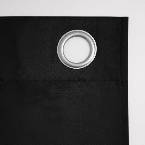 Sun Zero Soho Blackout Energy Efficient Grommet Curtain Single Panel - 54" x 84", Black