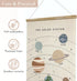 16 24 Inch Bon et Beau x Embroidered Solar System Wall Decor Framed with Wood Hanger - Outer Space Planets Poster