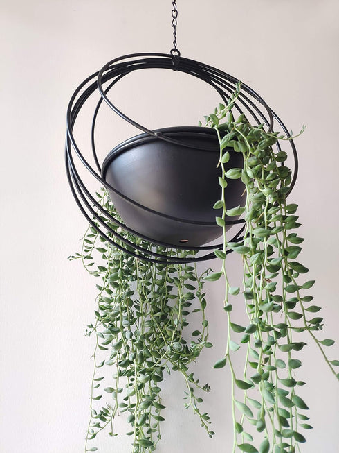 YISSEN RISEON Boho Metal Plant Hanger,Metal Geometric Hanging Planter, Modern Planter, Mid Century Air Plant Holder