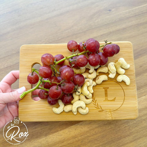 Personalized Small Monogrammed Engraved Cutting Board (S) - 9x6 Customized Bamboo Kitchen Gift