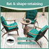 42x21x4 Inch Outdoor Chair Cushion, Patio Cushions for Dining/Rocking Chairs, High Back Soft Seat Pad with Ties, Indoor
