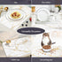 EMMTEEY Coffee Mat Dish Drying Mat for Kitchen Counter, 24"x16" Marble Coffee Maker Mats, Absorbent Rubber Backed