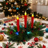 Aokudoni Christmas Decorations: Christmas Table Centerpieces with Artificial Pine Branches Berries Candles