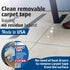 Carpet Tape, Double Sided Rug Tape, Secure Rugs to Floors, Removable, No Damage, Black, 2" x 25 Yard