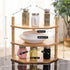 3 Counter (1, 3Tier-3.9" Tier Expandable Bamboo Corner Shelf - Dish/Plate Organizer for Cabinet, Kitchen Shelf & Small