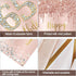 65th Birthday Decorations Door Banner for Women, Pink Rose Gold Happy 65 Birthday Backdrop Party Supplies