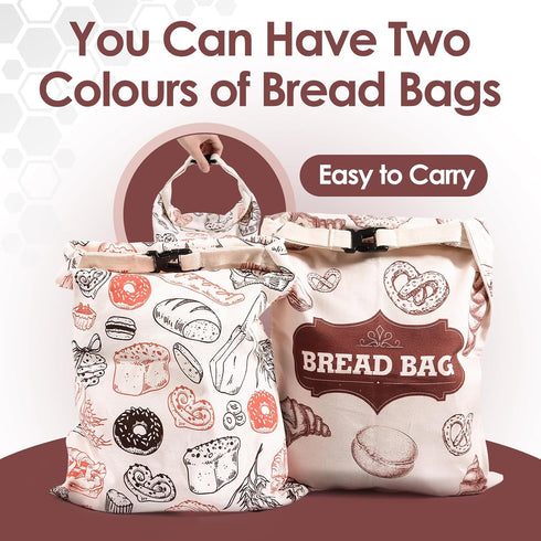 2 Pack- 17"13" Beeswax Bread BagsExtra Large Reusable Sourdough Bread Bags for Homemade Bread
