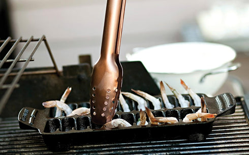 Outset 76285 Lux Collection Grill Tongs, Copper