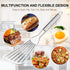 2-Piece Premium Fish Spatula Set, Big Size Stainless Steel Turner for Cooking, Flipping, Frying, and Grilling