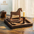 Counter 10inch Hanobe Serving Tray Decor for Table: Small Wood Decorative Trays for Ottoman Coffee Tables - Farmhouse
