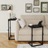 NEFROM 7-Level ET-SA-BKW1 Adjustable C-Shaped End Table, Small Side Table for Couch, Sofa TV Tray Table for Living