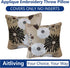 Aitliving 2PCS Pack 18X18 County Decorative Pillow Cover Couch Throw Pillowcase Black/White/Brown Blooming Flower