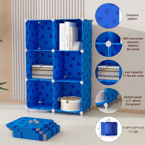 6 Closet Closet, UNKU Cube Storage Organizer, Cube Organizer Storage Shelves, DIY Stackable Bookcase, Clothes Organizer
