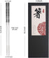 Stainless Steel Chopsticks - Titanium Plated Reusable Metal Chopsticks, Dishwasher Safe, 2 Pairs Gift Set Black Silver