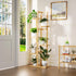 ROMGUAR CRAFT 6 Tier Bamboo Plant Stand Indoor, Wood Tall Flower Holder Corner Tiered Plant Shelf for Multiple Plants