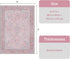 5x7 Pink Area Rug Washable Rugs Floral Vintage Tumble Carpet for Living Room Bedroom Nursery Room Playroom Dining Room