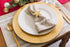 DII French Stripe Dining Table Placemat Set, 6 Piece, 13x19 Inches, Taupe/White, Farmhouse Style