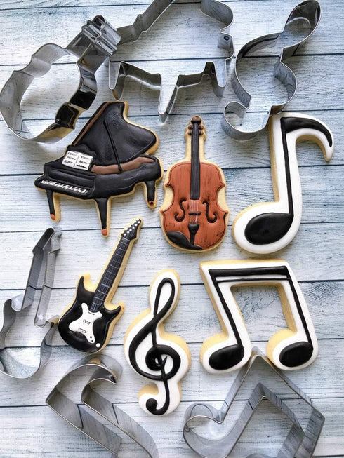 LILIAO Music Note Cookie Cutter - 3.2 x 4.2 inches Stainless Steel Music Biscuit Fondant Cutter