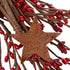 40 Inch CWI Pip Berry and Star Garland - - Artificial Garland for Mantle, Arch, Table, and Entryway - Red & Burgundy
