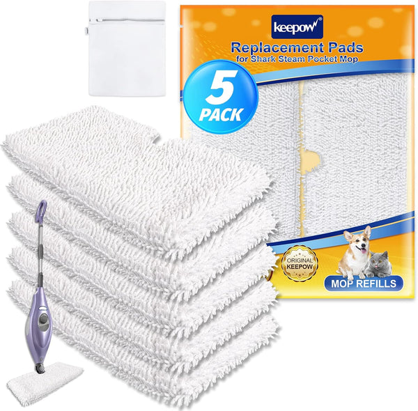 KEEPOW Steam Mop Replacement Pads Compatible with Shark S3500 Series S3501 S3601