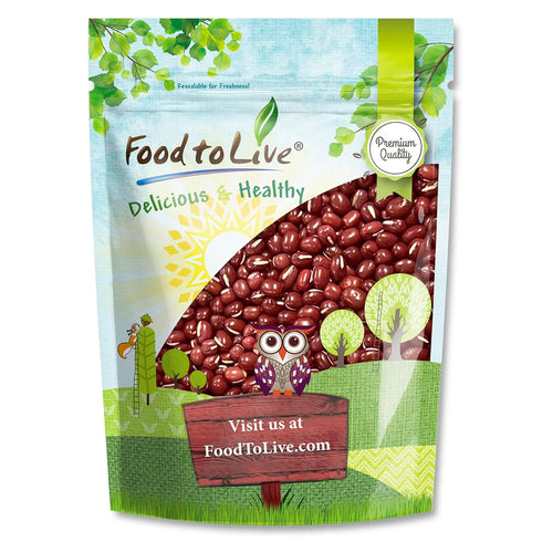 Food to Live - Adzuki Beans, 4 Pounds Whole Dried Azuki Beans