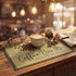Set 2, Artoid Mode Coffee Bar Mat of Plastic Vinyl Washable Woven Non-Slip Table Mats for Coffee Machine Decor