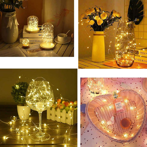 24 Packs 10.2FT 30LEDs Fairy Lights Battery Operated LED String Light Waterproof Copper Wire Firefly Light Mini Starry