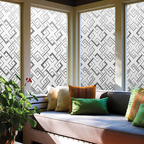 Kromapolis Frosted Glass Window Film, Static Cling Decorative Door Film, Opaque UV Blocking Coverings for Bathroom
