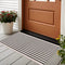LEEVAN Black and White Striped Rug Doormat 24"x35", Washable Cotton Hand Woven for Entryway