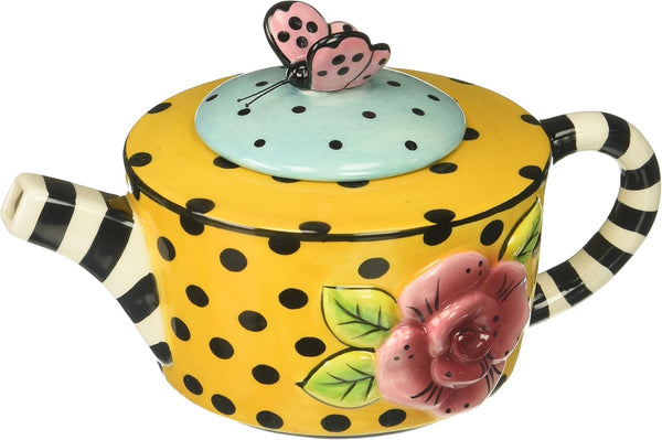 Lady Lux Tea Pot with Butterfly