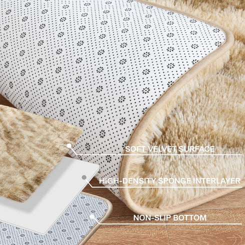 4x6 Merelax Area Rugs for Living Room Bedroom, Machine Washable Feet Soft Fluffy Shaggy Bedside Rug, Indoor Floor