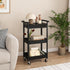 3-Tier 3-Tier-Plastic) MIOCASA Utility Rolling Cart with Cover Top Board, Kitchen Storage Organization, Art Cart
