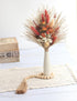Natural Dried Flowers with Vase,Dried Pampas Grass Bouquet, Dried Flowers for Boho Home Decor, Wedding, Baby Shower Decorations, Farmhouse Party Table Centrepieces. (Orange)