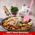 Heat Resistant 6pcs Silicone Spatulas Set, Non-Stick Mixing Utensils with Stainless Steel Core, BPA-Free Rubber for
