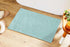 Feather & Stitch 2 Piece Bath Mats (30x21 Inch), 100% Cotton Terry, Non-Slip Soft Absorbent Washable Mats - Sea Foam