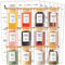 Kuocodall 12 Pcs Glass Spice Jars with Bamboo Airtight Lids & 201 Labels