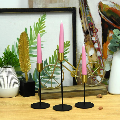 12-Piece Taper Candles, 6-Inch, Pink, 12 Count (Pack of 1)